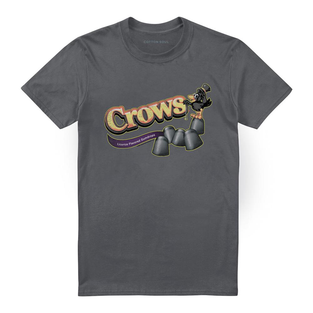 Charcoal - Front - Tootsie Roll Unisex Adult Crow T-Shirt