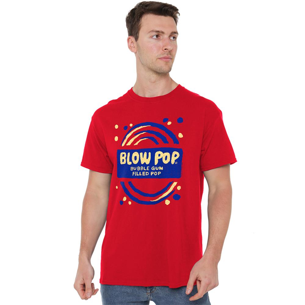 Red - Back - Tootsie Roll Unisex Adult Blow Pop T-Shirt