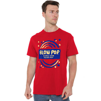 Red - Back - Tootsie Roll Unisex Adult Blow Pop T-Shirt