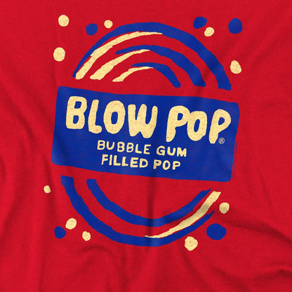Red - Side - Tootsie Roll Unisex Adult Blow Pop T-Shirt
