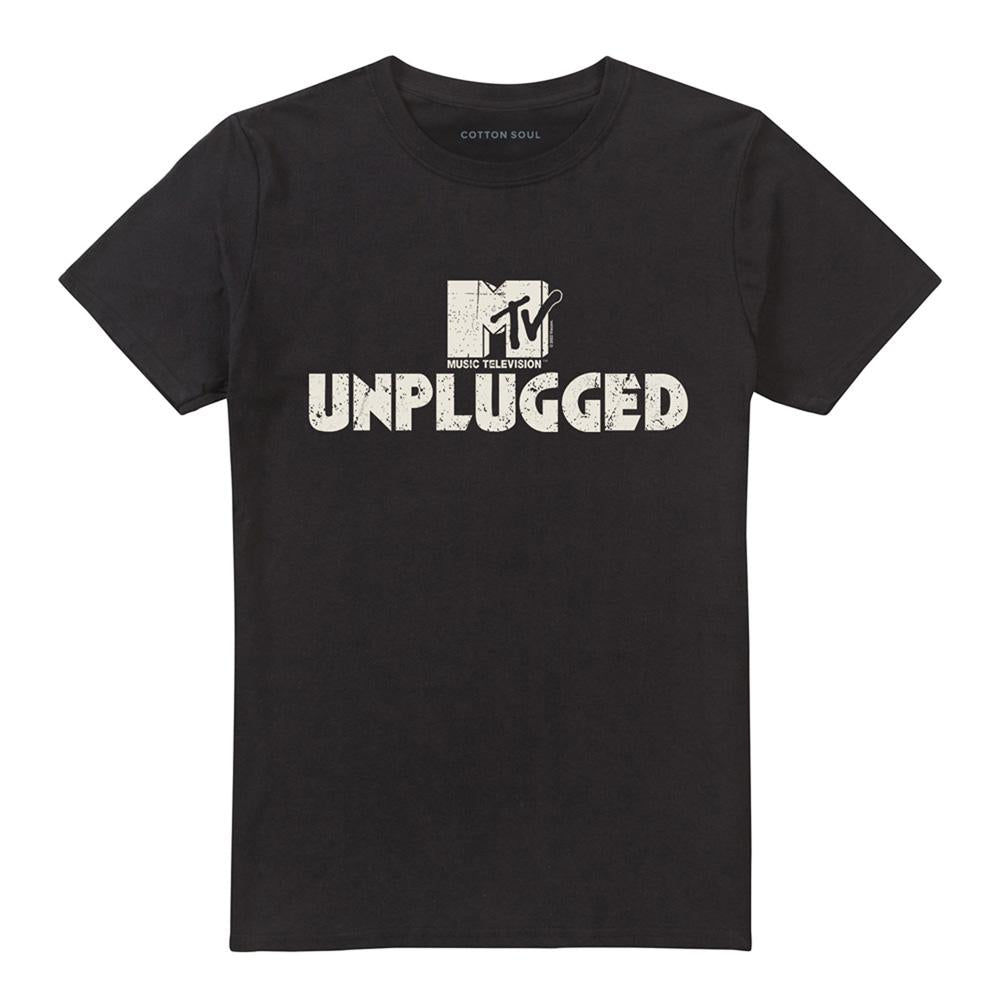 Black - Front - MTV Unisex Adult Unplugged 2 T-Shirt