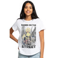 White - Front - Sesame Street Womens-Ladies Raised On The Streets Classic T-Shirt
