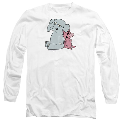 Athletic Heather - Back - The Pigeon Unisex Adult Gerald & Piggie Logo Long-Sleeved T-Shirt