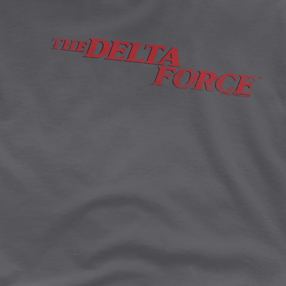Charcoal - Side - Delta Force Unisex Adult Distressed Logo T-Shirt