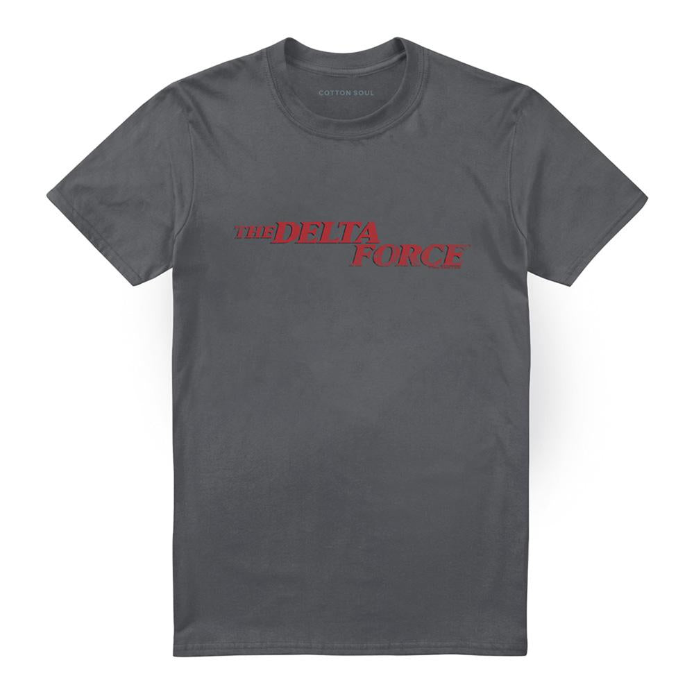 Charcoal - Front - Delta Force Unisex Adult Distressed Logo T-Shirt