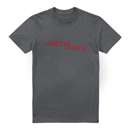 Charcoal - Front - Delta Force Unisex Adult Distressed Logo T-Shirt