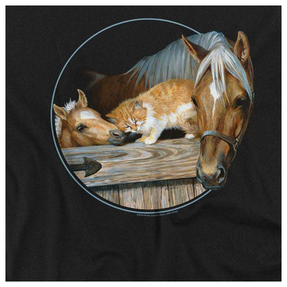 Black - Side - Wild Wings Unisex Adult Everyone Loves Kitty Long-Sleeved T-Shirt