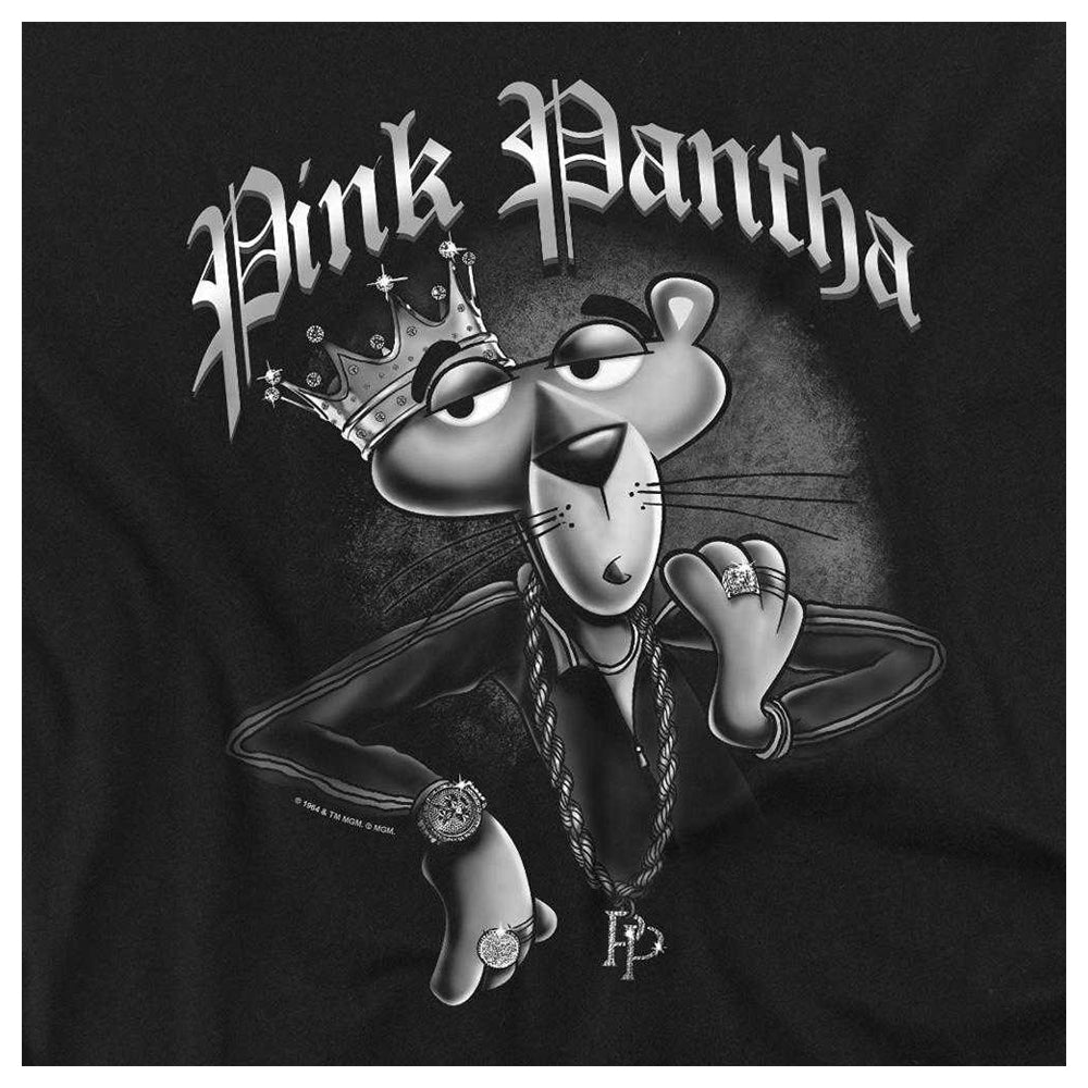 Black - Side - Pink Panther Unisex Adult Pink Pantha Long-Sleeved T-Shirt