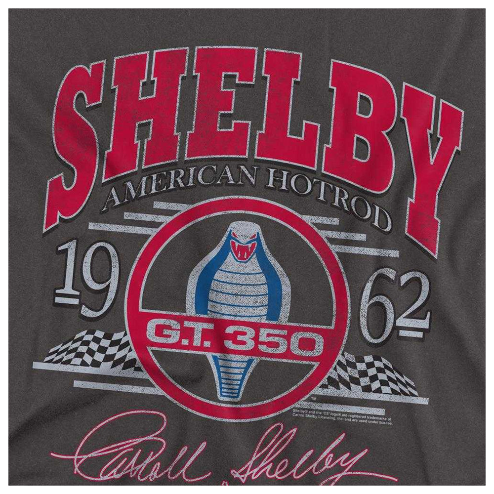 Charcoal - Side - Carroll Shelby Unisex Adult Hotrod Arched Long-Sleeved T-Shirt