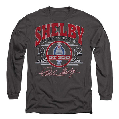 Charcoal - Front - Carroll Shelby Unisex Adult Hotrod Arched Long-Sleeved T-Shirt
