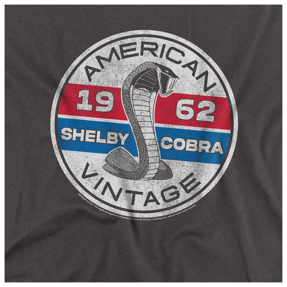 Charcoal - Side - Carroll Shelby Unisex Adult Vintage Circle Long-Sleeved T-Shirt