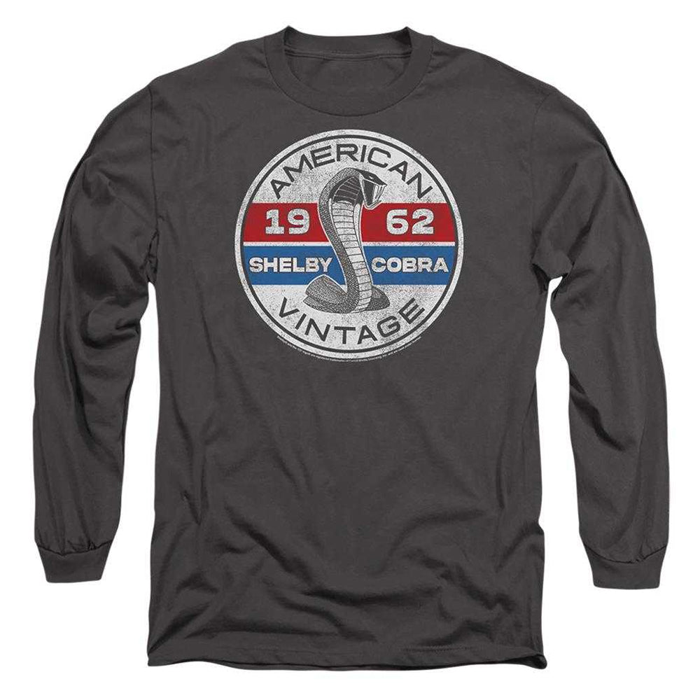 Charcoal - Front - Carroll Shelby Unisex Adult Vintage Circle Long-Sleeved T-Shirt