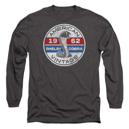Charcoal - Front - Carroll Shelby Unisex Adult Vintage Circle Long-Sleeved T-Shirt