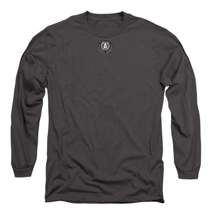 Charcoal - Front - Stargate SG-1 Unisex Adult National Intelligence Department Logo Long-Sleeved T-Shirt
