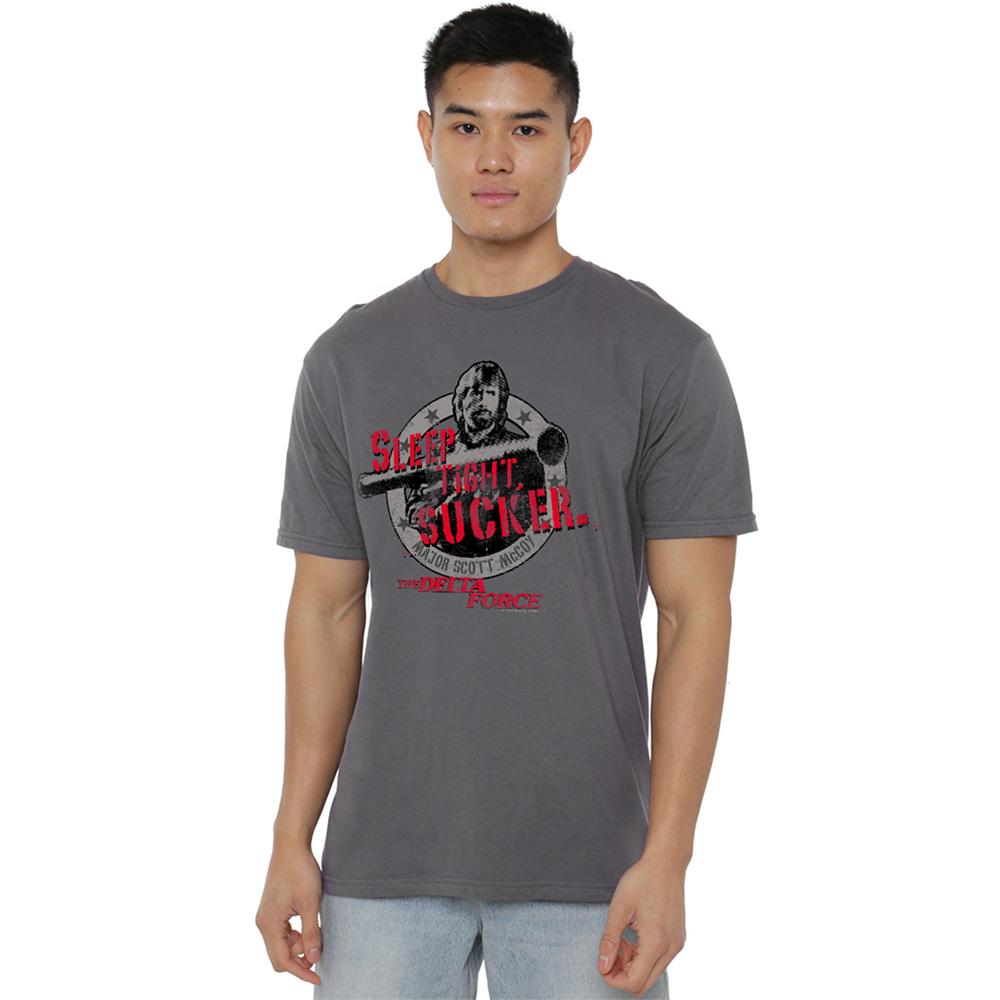 Charcoal - Back - Delta Force Unisex Adult Sleep Tight T-Shirt