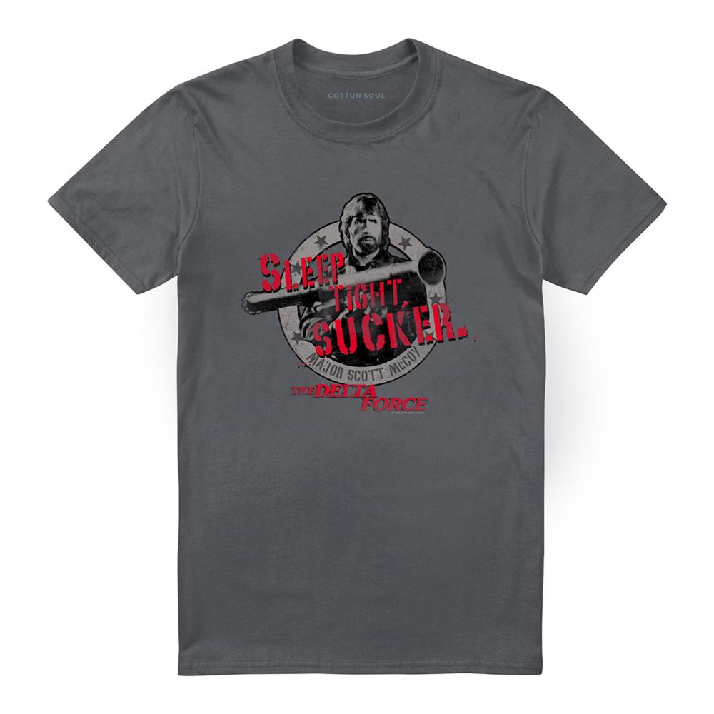 Charcoal - Front - Delta Force Unisex Adult Sleep Tight T-Shirt
