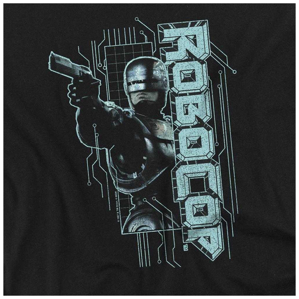 Black - Side - Robocop Unisex Adult Murphy Split Long-Sleeved T-Shirt