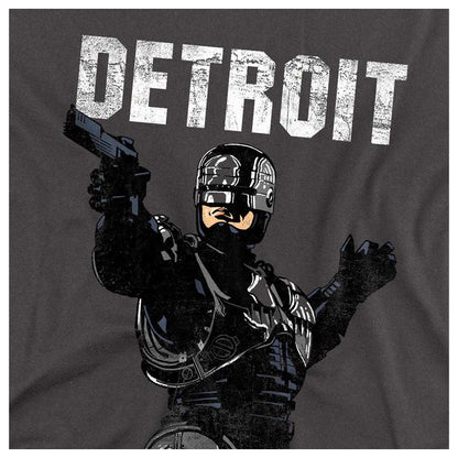 Charcoal - Side - Robocop Unisex Adult Detroit Long-Sleeved T-Shirt