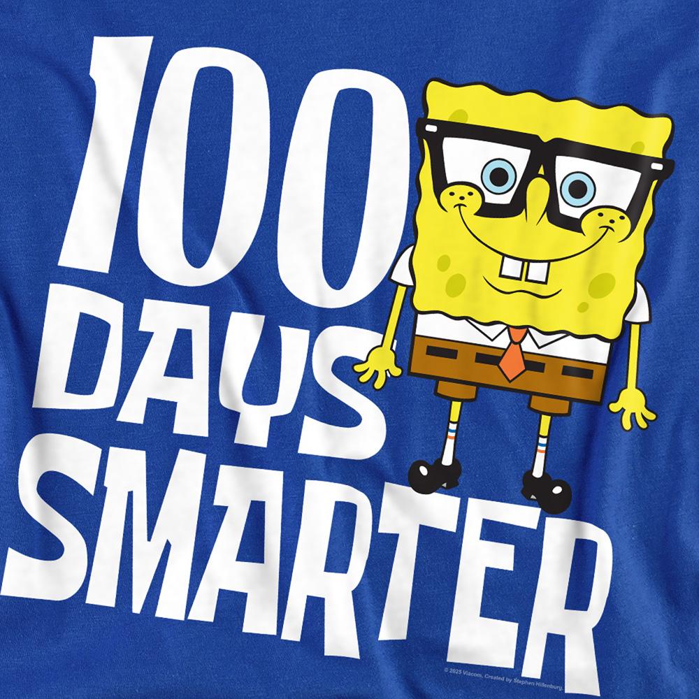 Royal Blue - Side - SpongeBob SquarePants Unisex Adult 100 Days Smarter Sweatshirt
