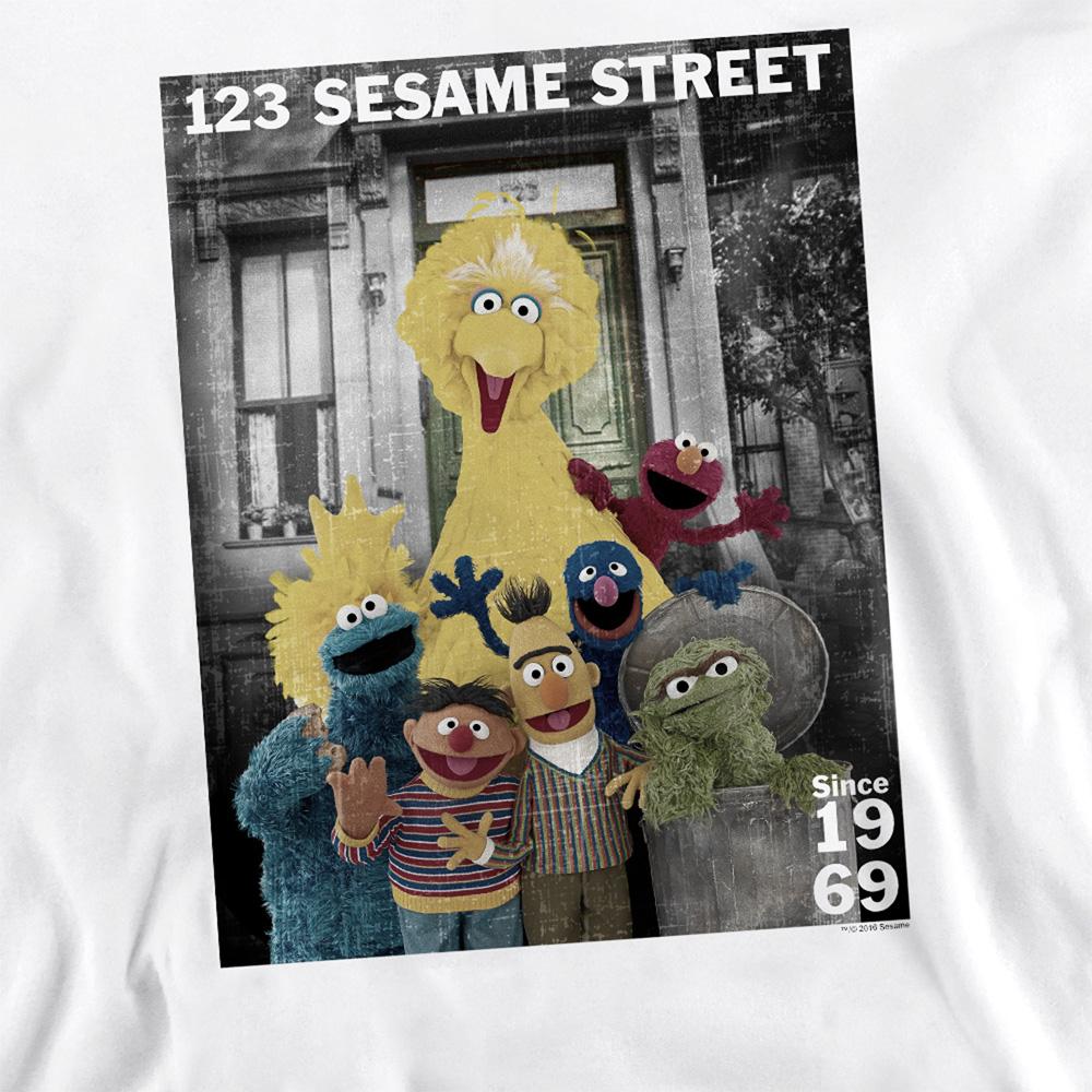 White - Side - Sesame Street Unisex Adult Best Address Sweatshirt
