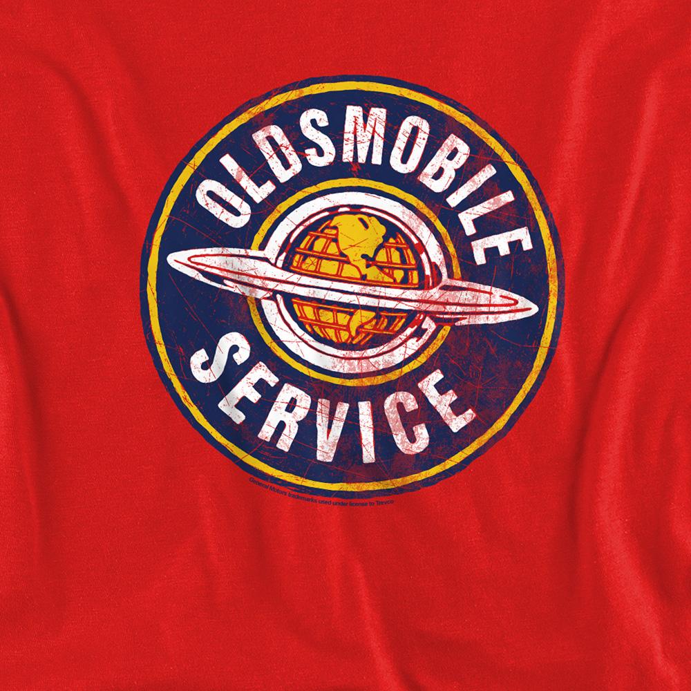 Red - Side - Oldsmobile Unisex Adult Service Vintage Sweatshirt