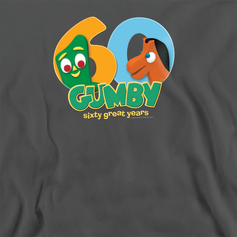Charcoal - Side - Gumby Unisex Adult 60th Sweatshirt