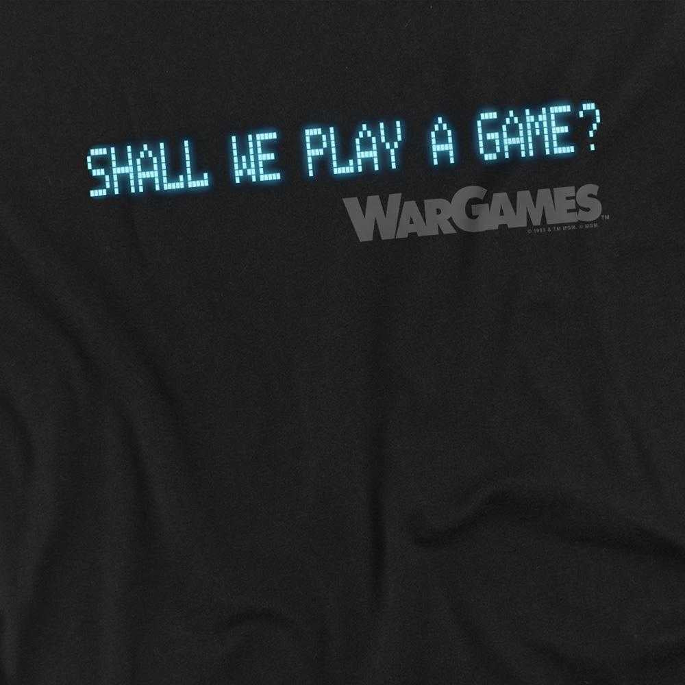 Black - Side - WarGames Unisex Adult Shall We Play A Game? Long-Sleeved T-Shirt
