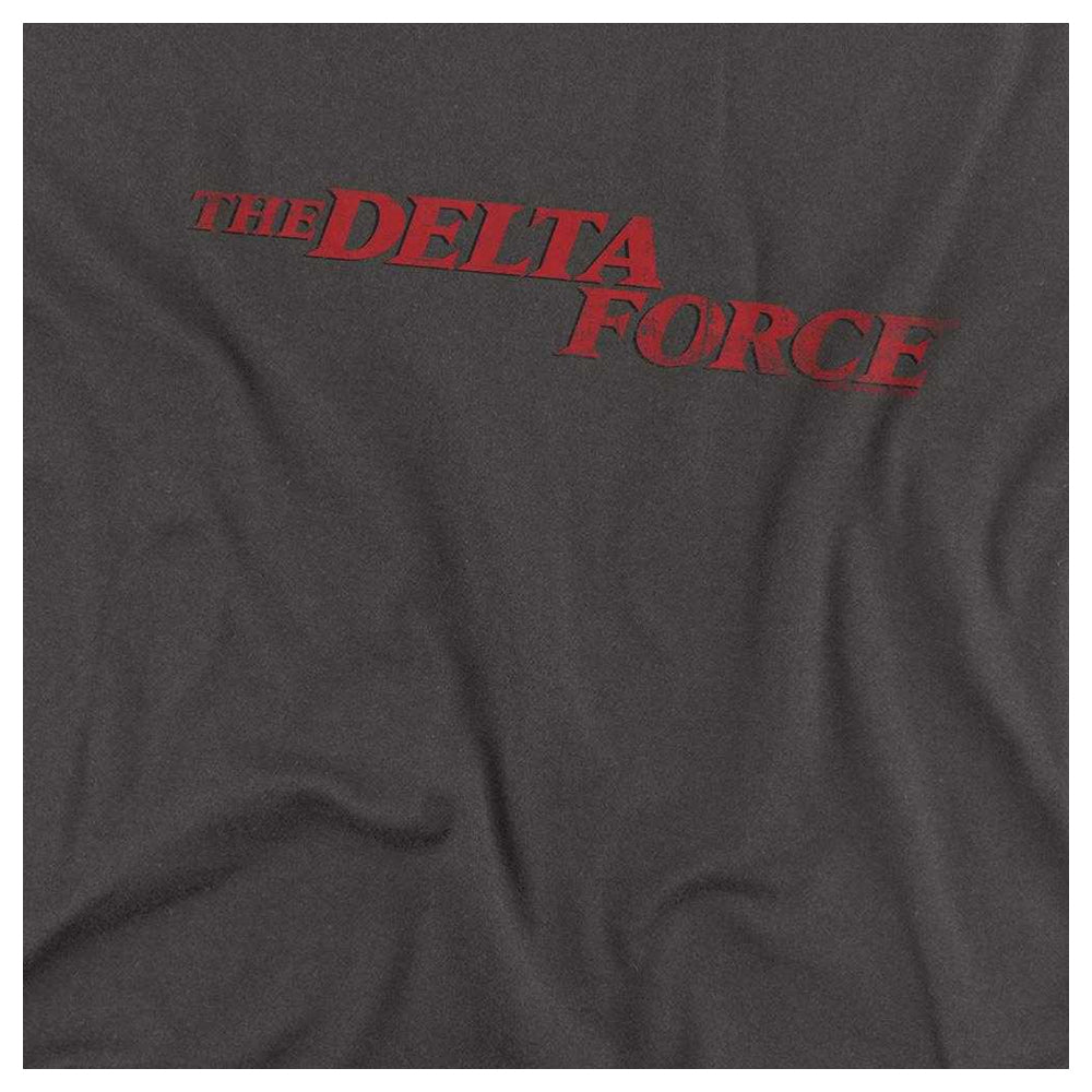Charcoal - Side - Delta Force Unisex Adult Distressed Logo Long-Sleeved T-Shirt