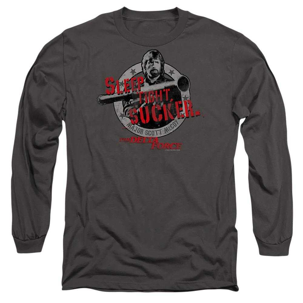 Charcoal - Front - Delta Force Unisex Adult Sleep Tight Long-Sleeved T-Shirt