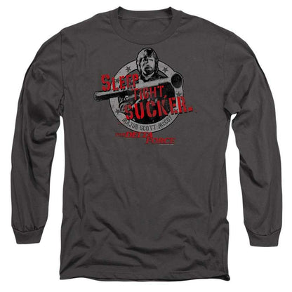 Charcoal - Front - Delta Force Unisex Adult Sleep Tight Long-Sleeved T-Shirt