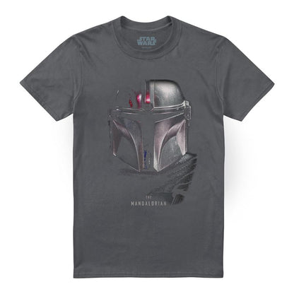 Charcoal - Front - Star Wars The Mandalorian Unisex Adult Shadow T-Shirt