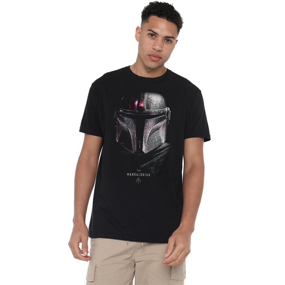 Black - Back - Star Wars The Mandalorian Unisex Adult Shadow T-Shirt