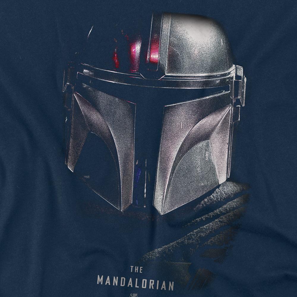 Navy - Side - Star Wars The Mandalorian Unisex Adult Shadow T-Shirt