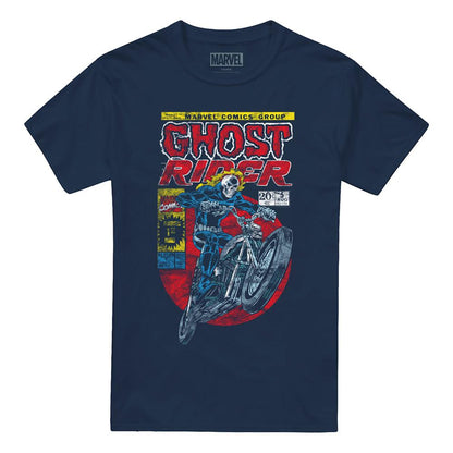 Navy - Front - Ghost Rider Unisex Adult T-Shirt