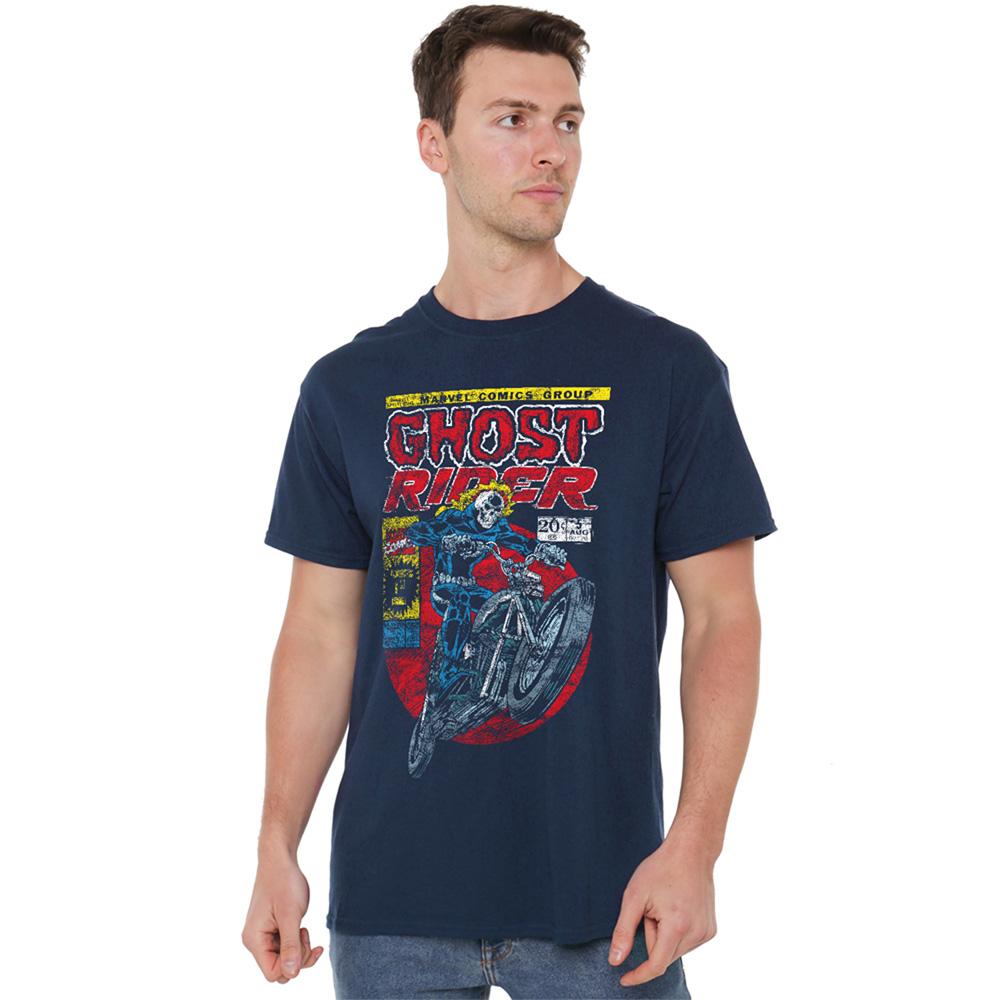 Navy - Back - Ghost Rider Unisex Adult T-Shirt