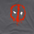 Charcoal - Side - Deadpool Unisex Adult Painted Logo T-Shirt