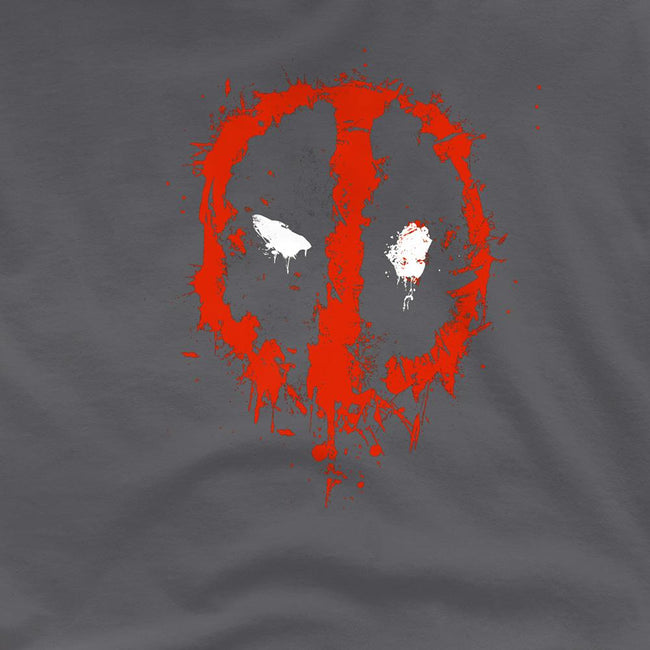 Charcoal - Side - Deadpool Unisex Adult Painted Logo T-Shirt