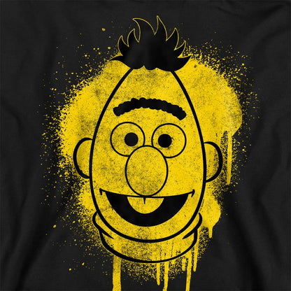 Black - Side - Sesame Street Unisex Adult Spray Face Bert Graffiti Sweatshirt