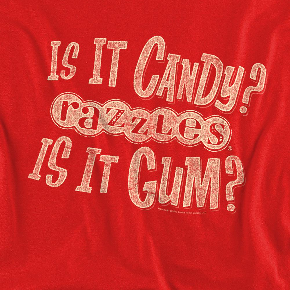 Red - Side - Dubble Bubble Unisex Adult Razzles What Is This Sweatshirt