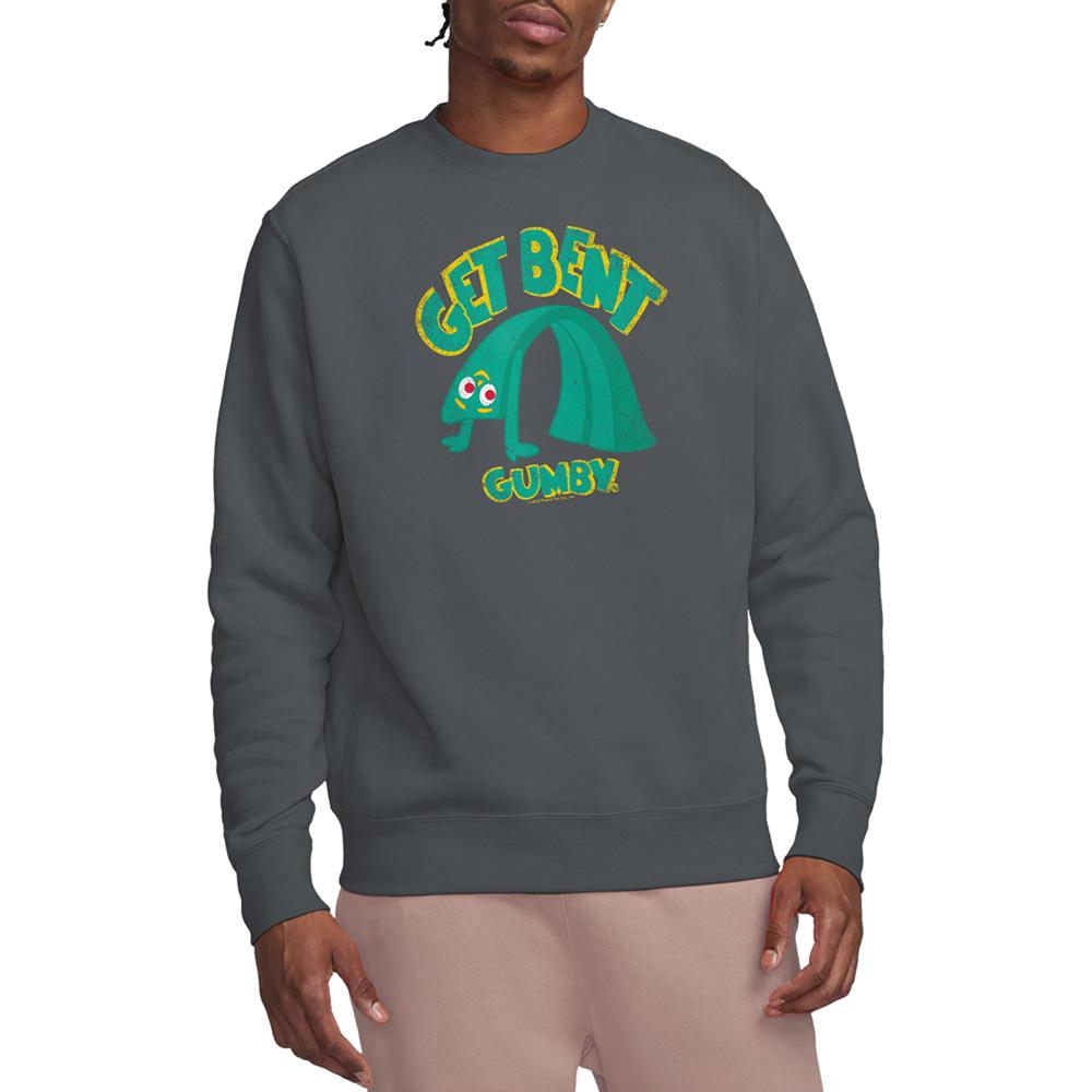 Charcoal - Back - Gumby Unisex Adult Get Bent Sweatshirt