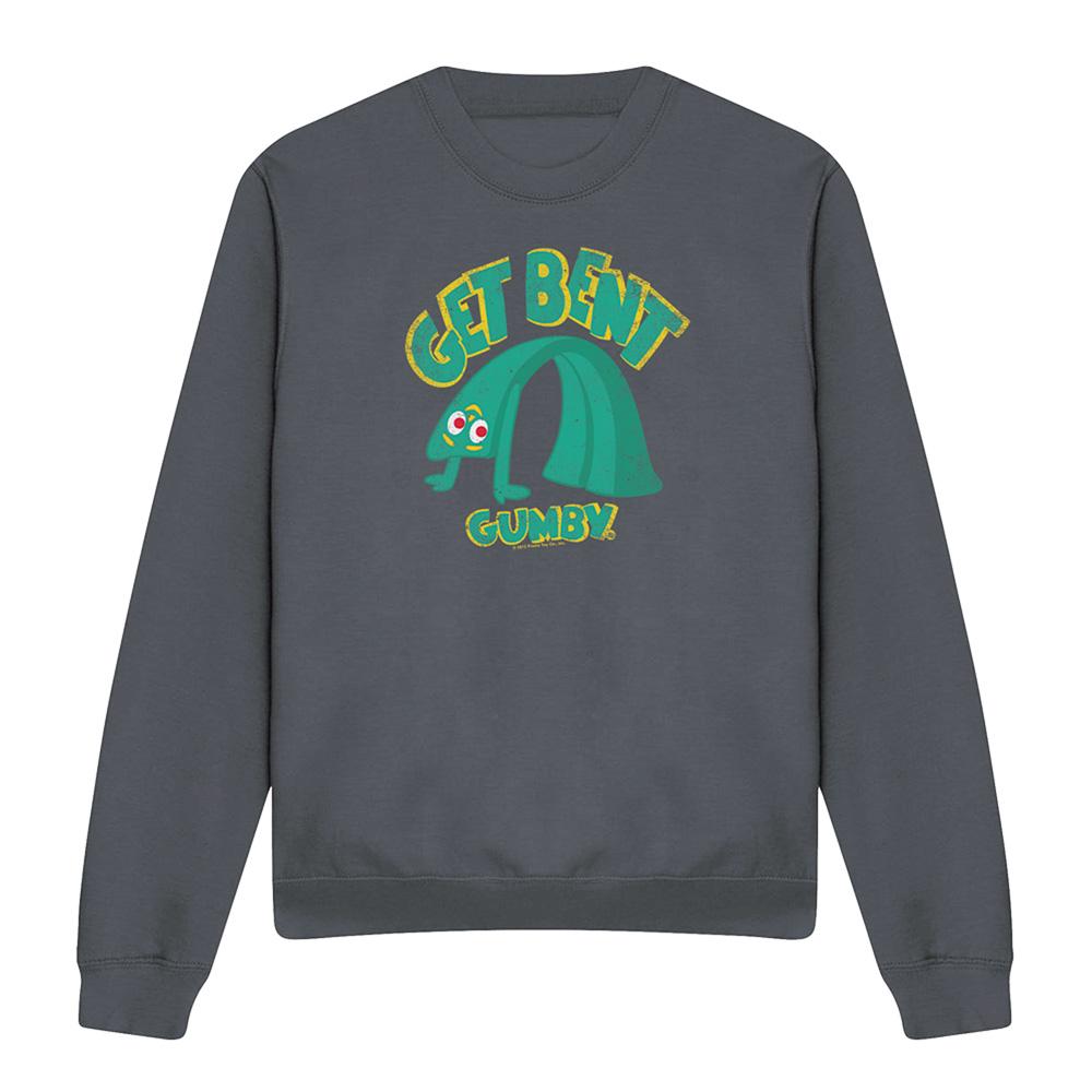 Charcoal - Front - Gumby Unisex Adult Get Bent Sweatshirt