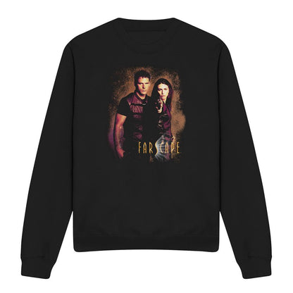 Black - Front - Farscape Unisex Adult Wanted Sweatshirt