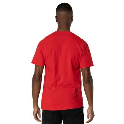 Red - Back - Sesame Street Mens Elmo Face T-Shirt