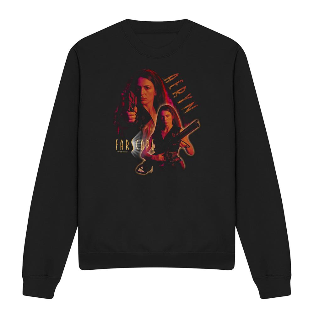 Black - Front - Farscape Unisex Adult Aeryn Sweatshirt