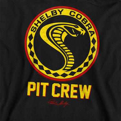 Black - Side - Carroll Shelby Unisex Adult Pit Crew Vintage Badge Sweatshirt