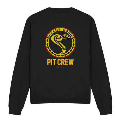 Black - Front - Carroll Shelby Unisex Adult Pit Crew Vintage Badge Sweatshirt