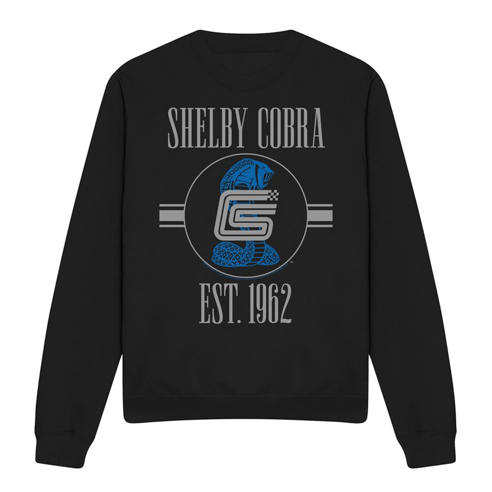 Black - Front - Carroll Shelby Unisex Adult Large Snake And Signature Vintage Sweatshirt
