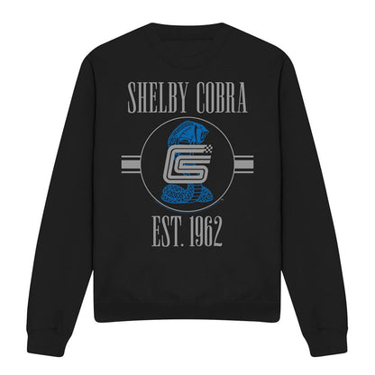 Black - Front - Carroll Shelby Unisex Adult Large Snake And Signature Vintage Sweatshirt