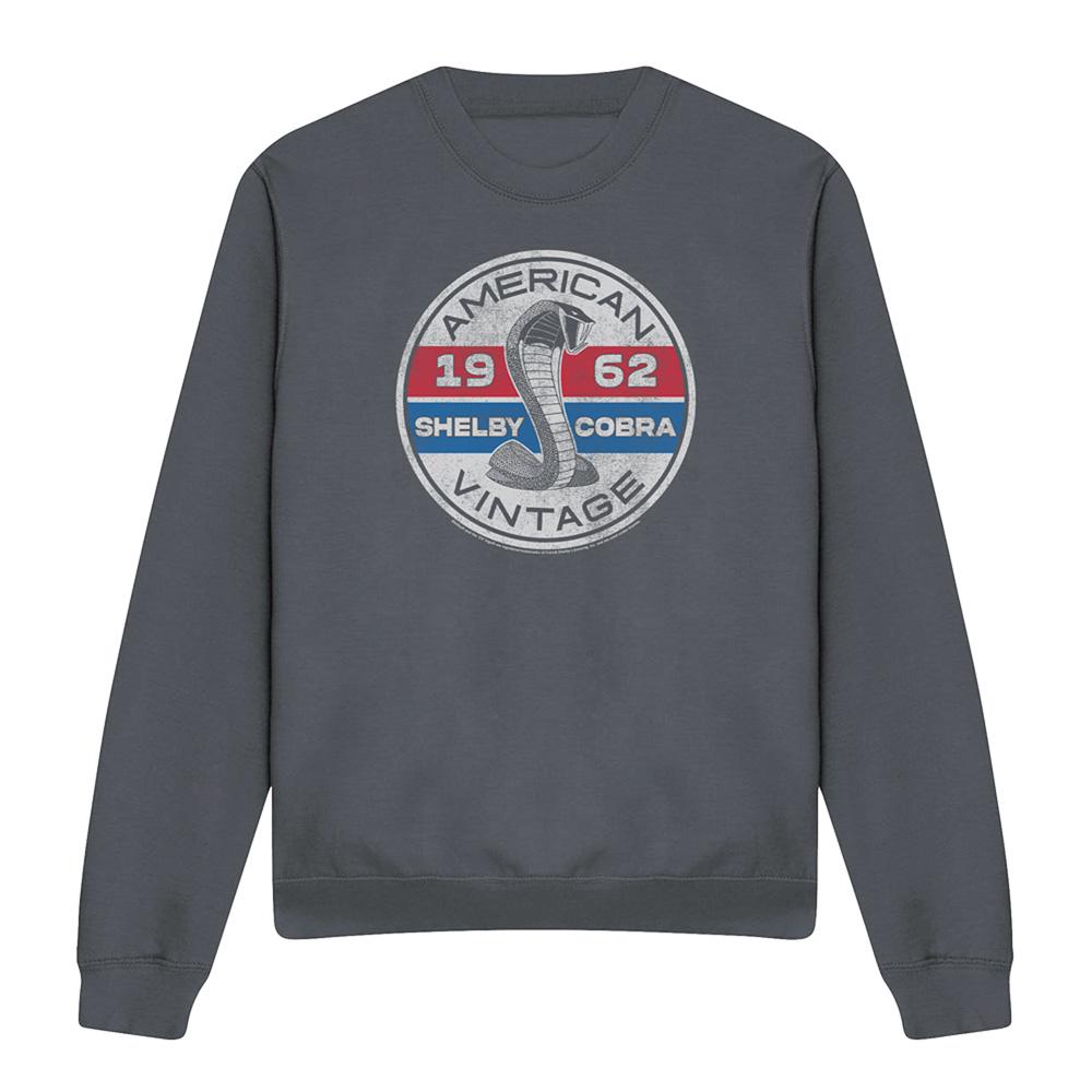 Charcoal - Front - Carroll Shelby Unisex Adult Vintage Circle Sweatshirt