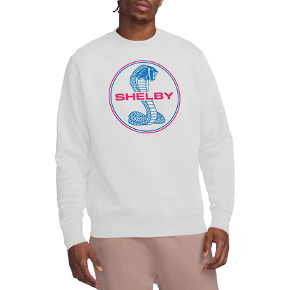 White - Back - Carroll Shelby Unisex Adult Circle Logo Sweatshirt